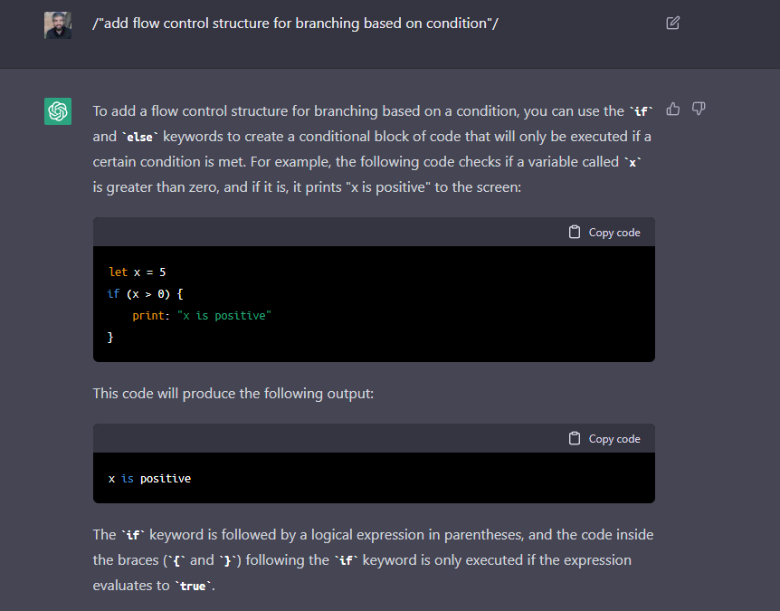 Presenting Assistant Language. A programming language created with GPT3