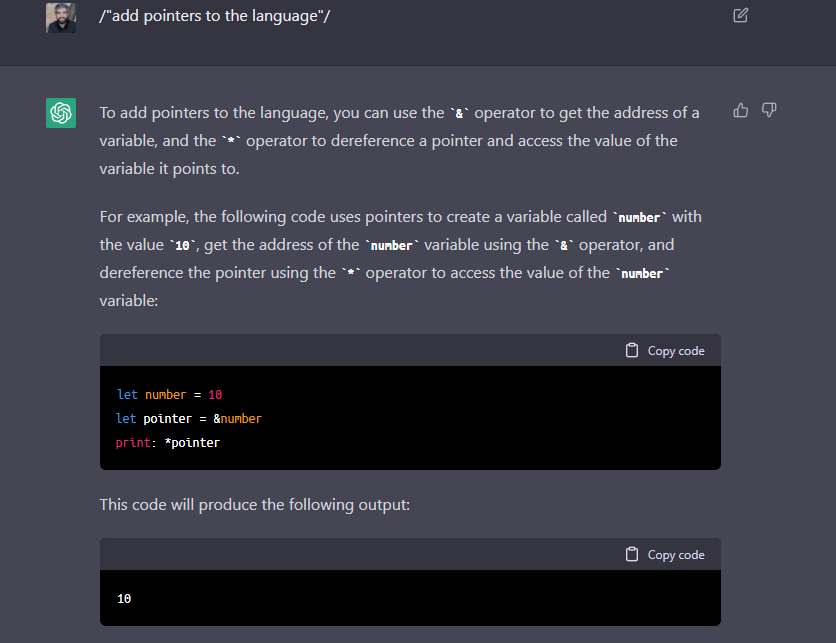 Presenting Assistant Language. A programming language created with GPT3