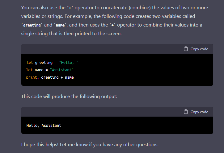 Presenting Assistant Language. A programming language created with GPT3